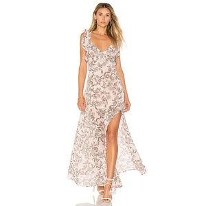 For Love & Lemons Bee Balm Floral Maxi Dress